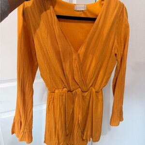 Vici Bold Orange Long Sleeve Dress